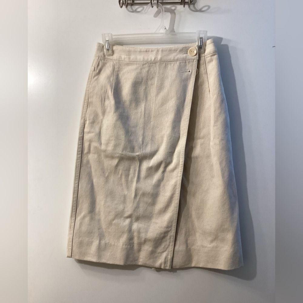 Maria McManus‎ A-Line Wrap Skirt Cream/Beige Women’s Size 0 - Picture 3 of 9